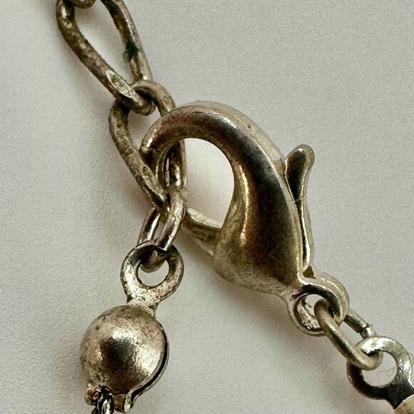 Silver tone crystal choker necklace - Picture 6 of 7